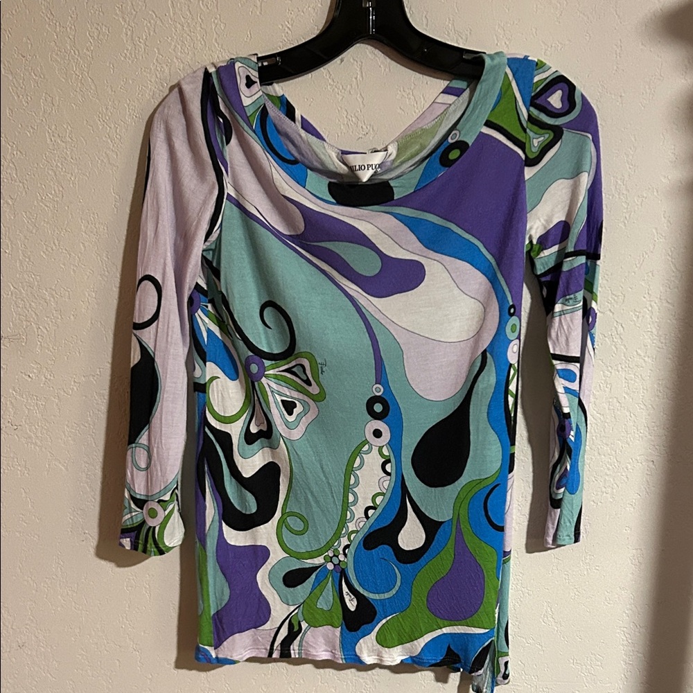 Emilio Pucci Multicolor Abstract Blouse